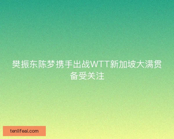 樊振东陈梦携手出战WTT新加坡大满贯备受关注